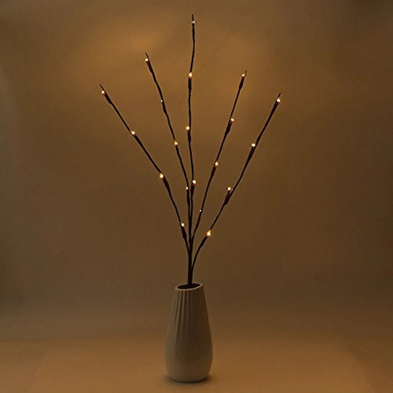 10 Sets of LED Light Bunch Stem - Warm White BATTERY fairy lights - 50cm high 20 bulbs/petals