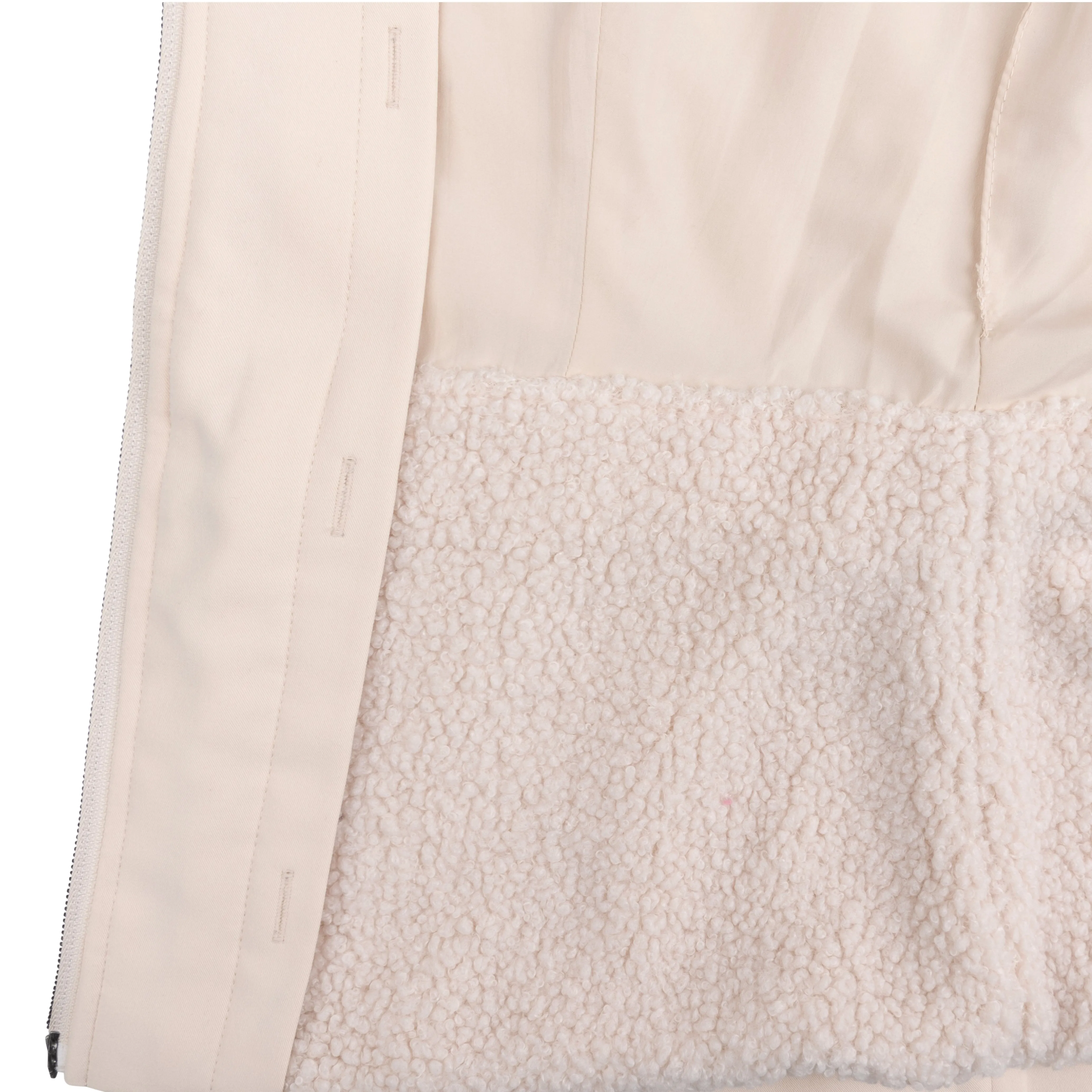 2-In-1 Teddy Jacket & Bodywarmer | Cream