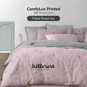 988TC ComfyLux Fitted Sheet Without Quilt Cover - Crimson