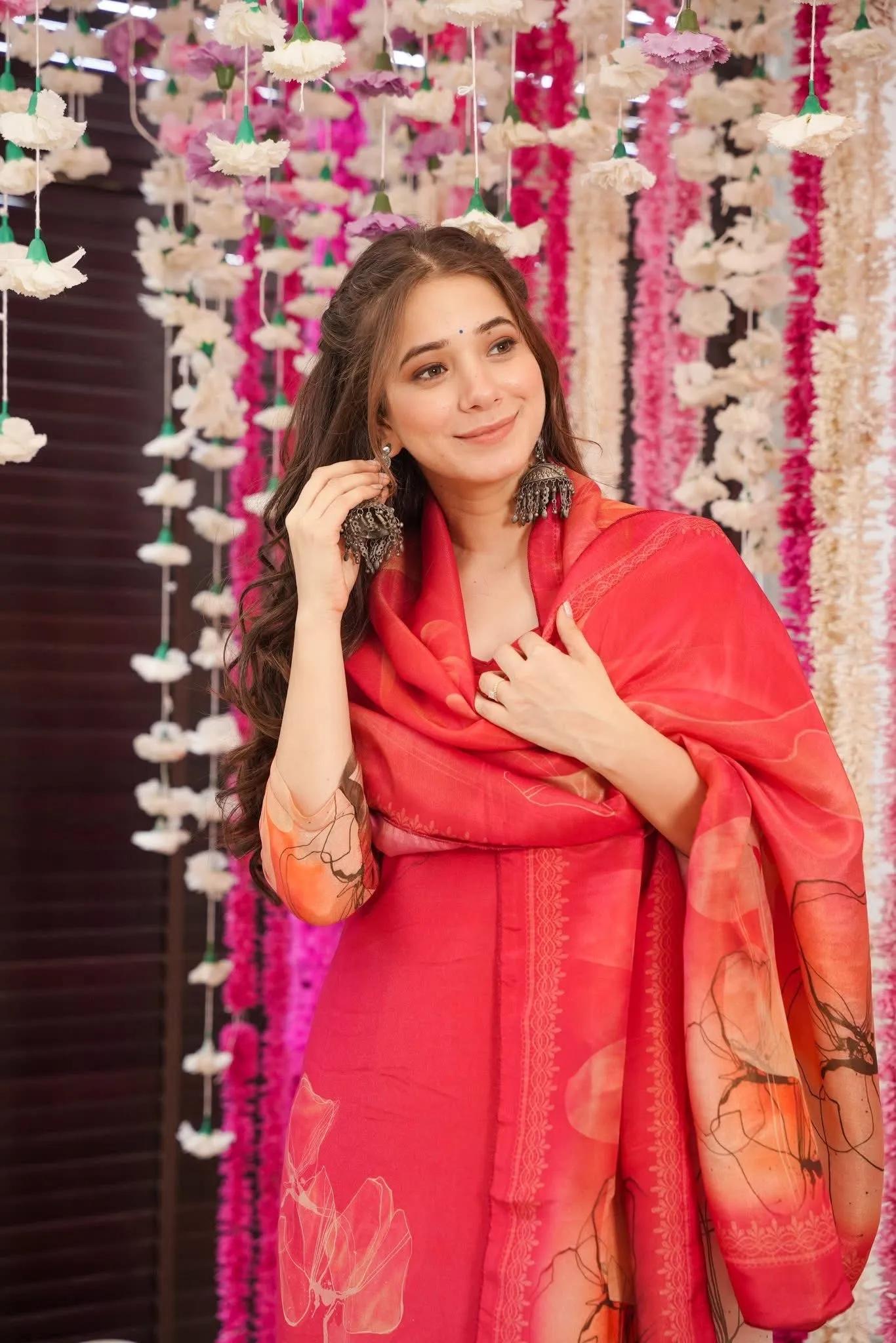 Aarohi Red Muslin Kurta Set