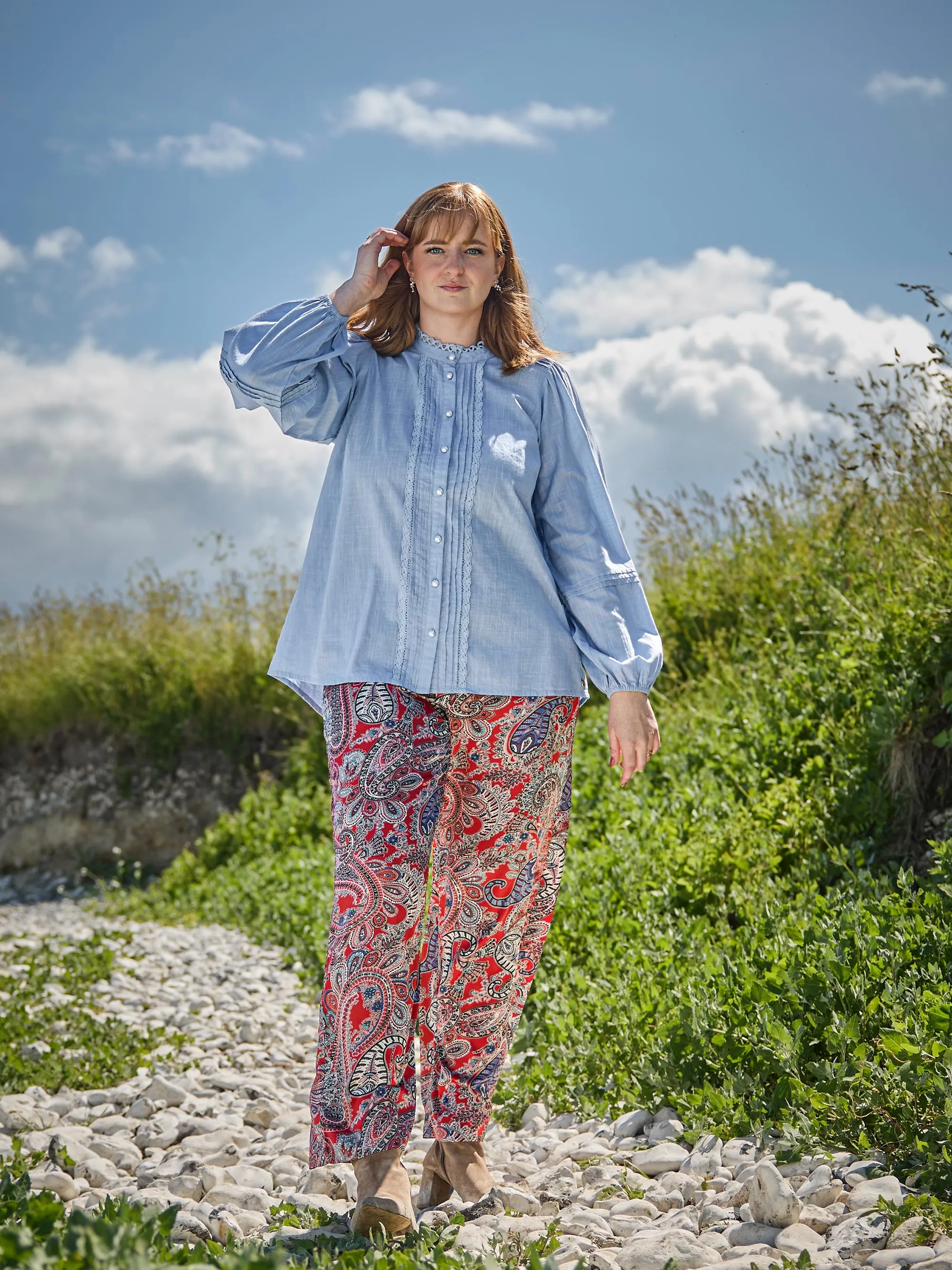 ADA PANTS - Bright Red mix