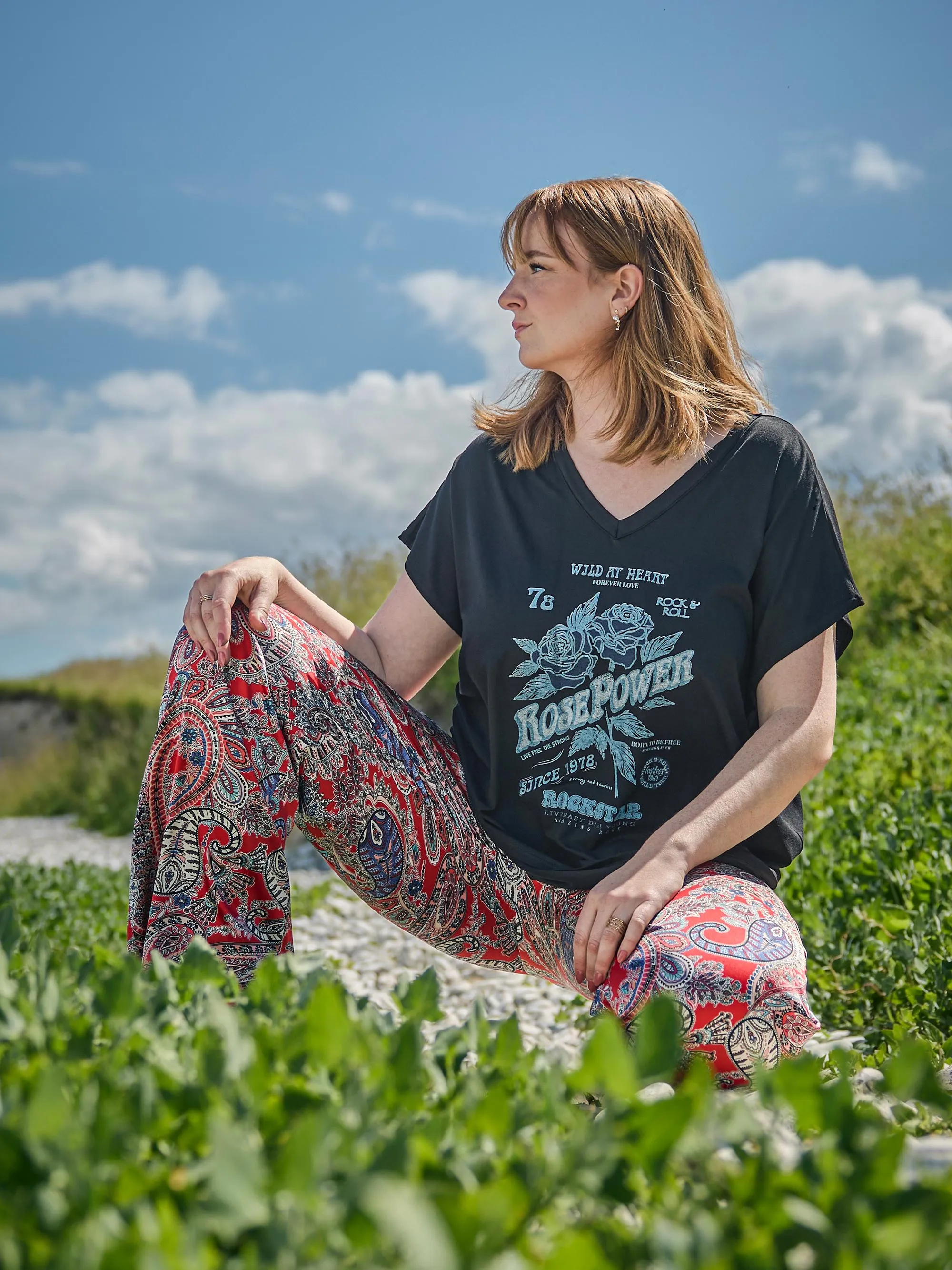 ADA PANTS - Bright Red mix