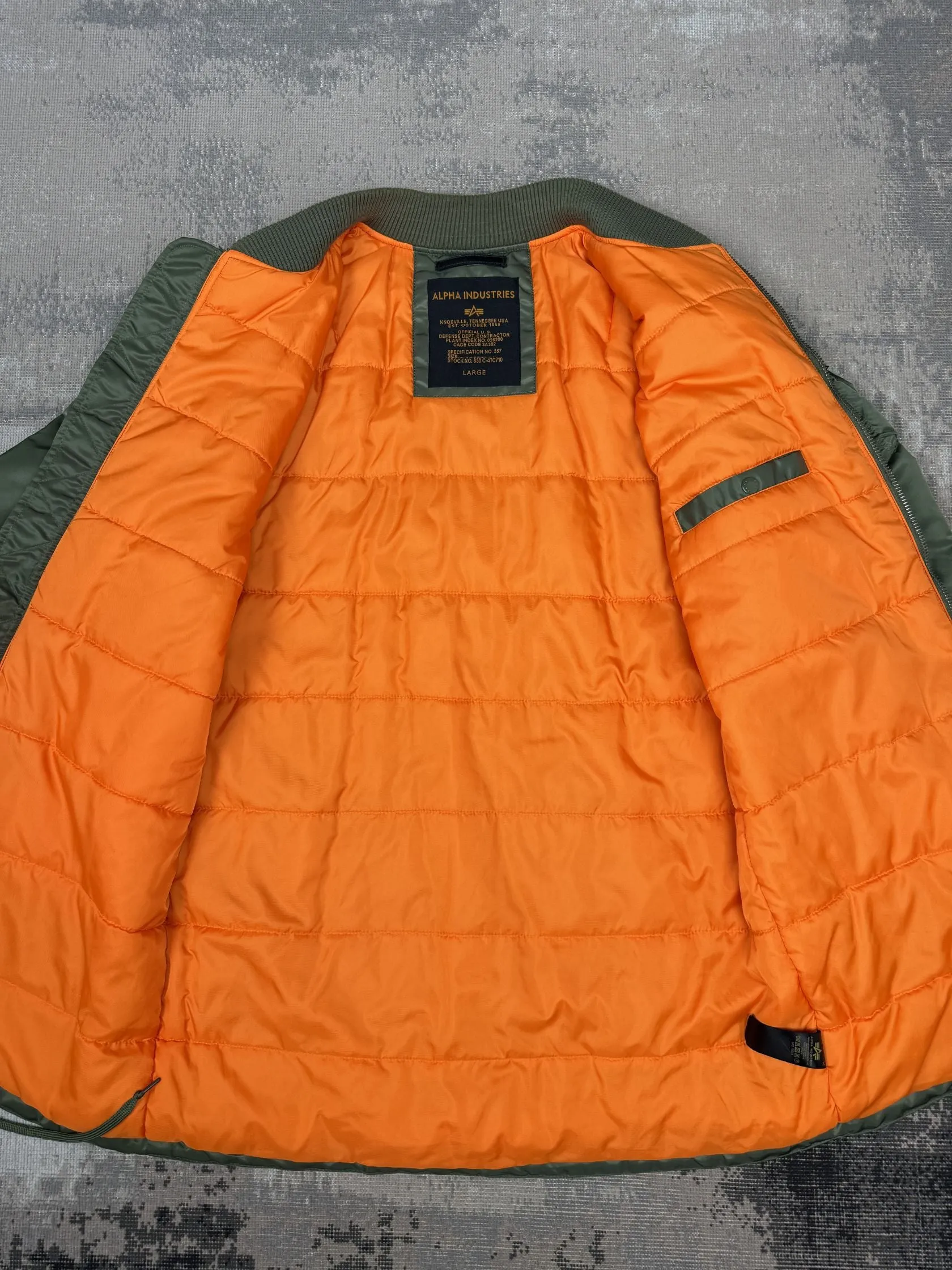 Alpha Industries MA-1 VF 59 Long Flight Jacket - Sage Green