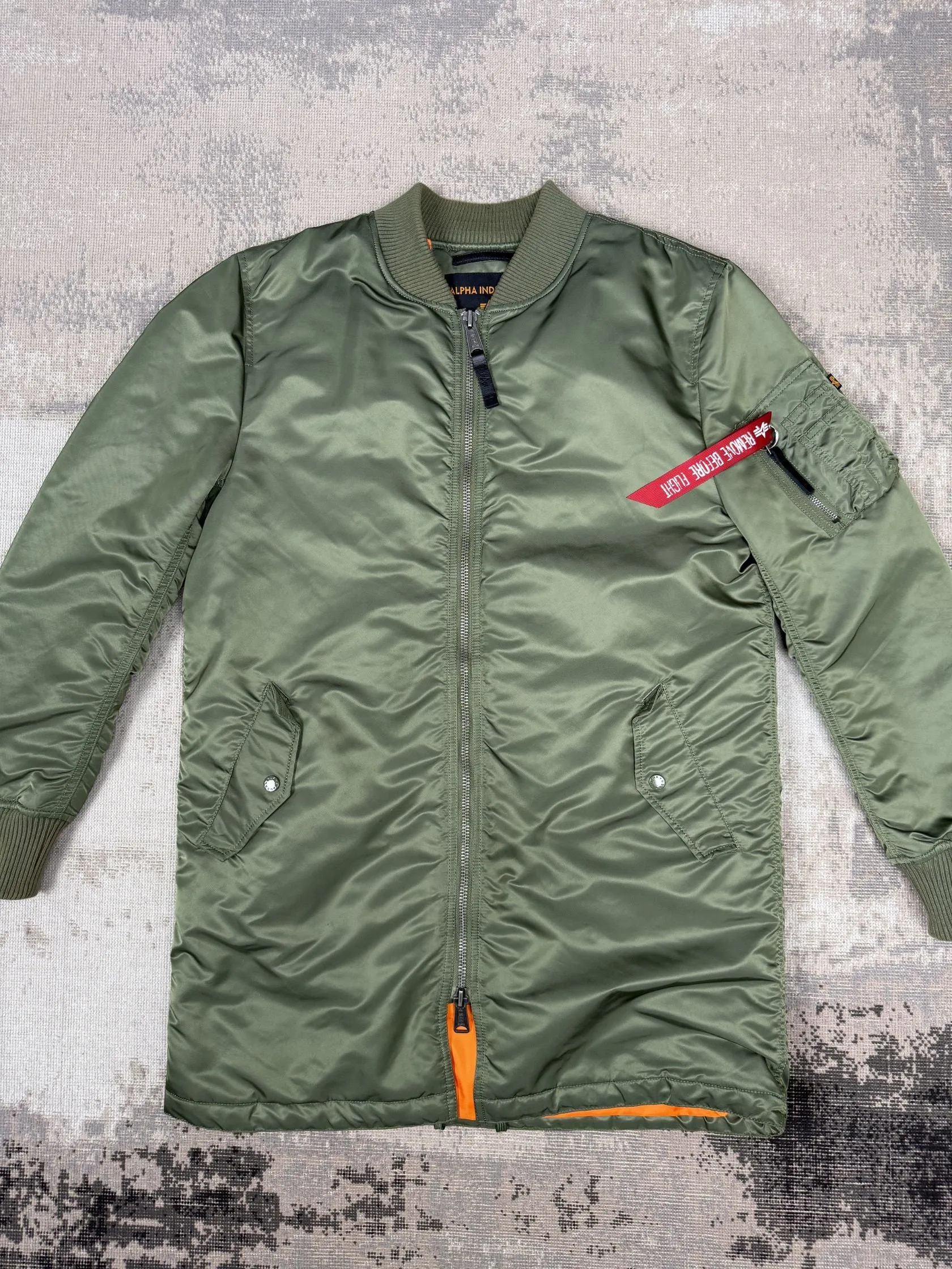 Alpha Industries MA-1 VF 59 Long Flight Jacket - Sage Green
