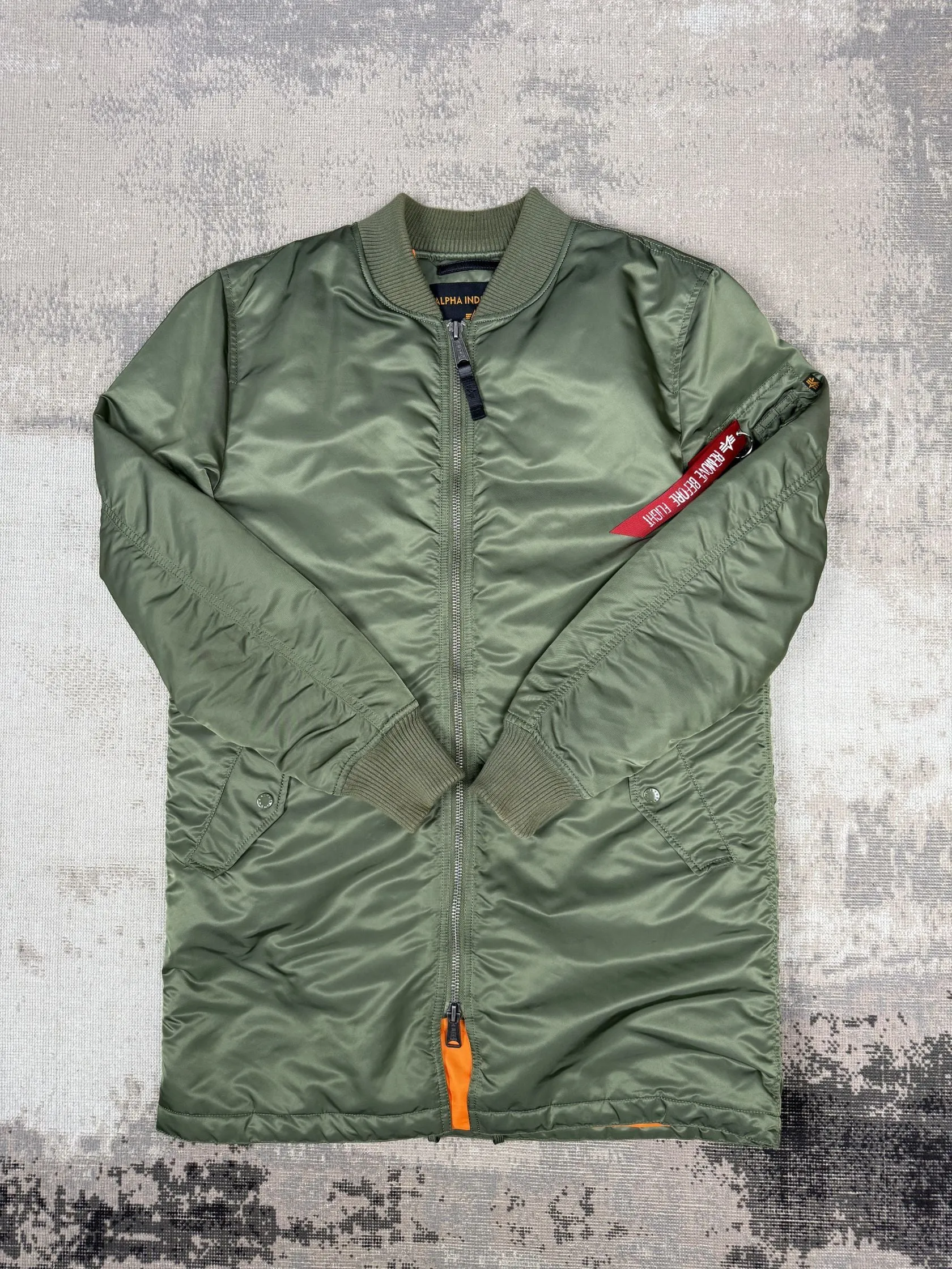 Alpha Industries MA-1 VF 59 Long Flight Jacket - Sage Green