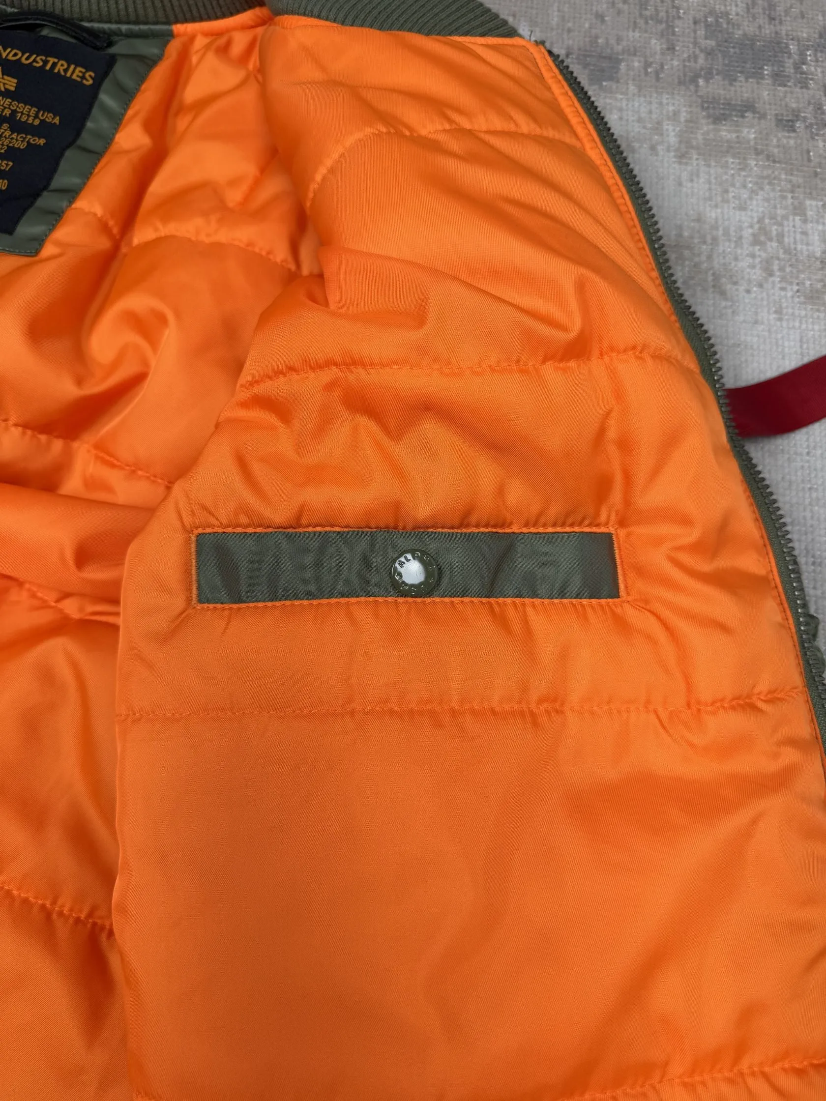 Alpha Industries MA-1 VF 59 Long Flight Jacket - Sage Green