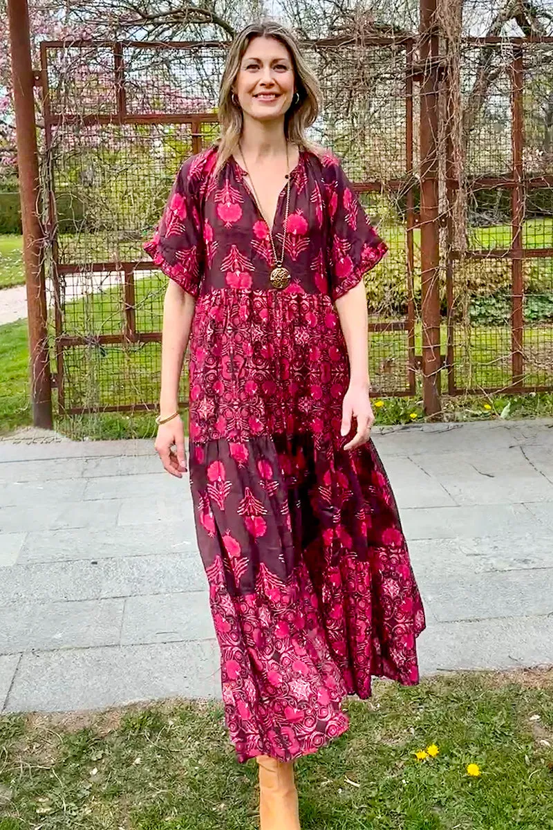 Amisha Maxi Short Sleeve Rosy