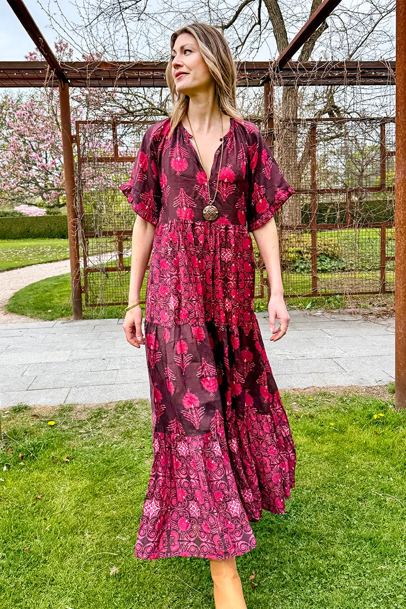 Amisha Maxi Short Sleeve Rosy