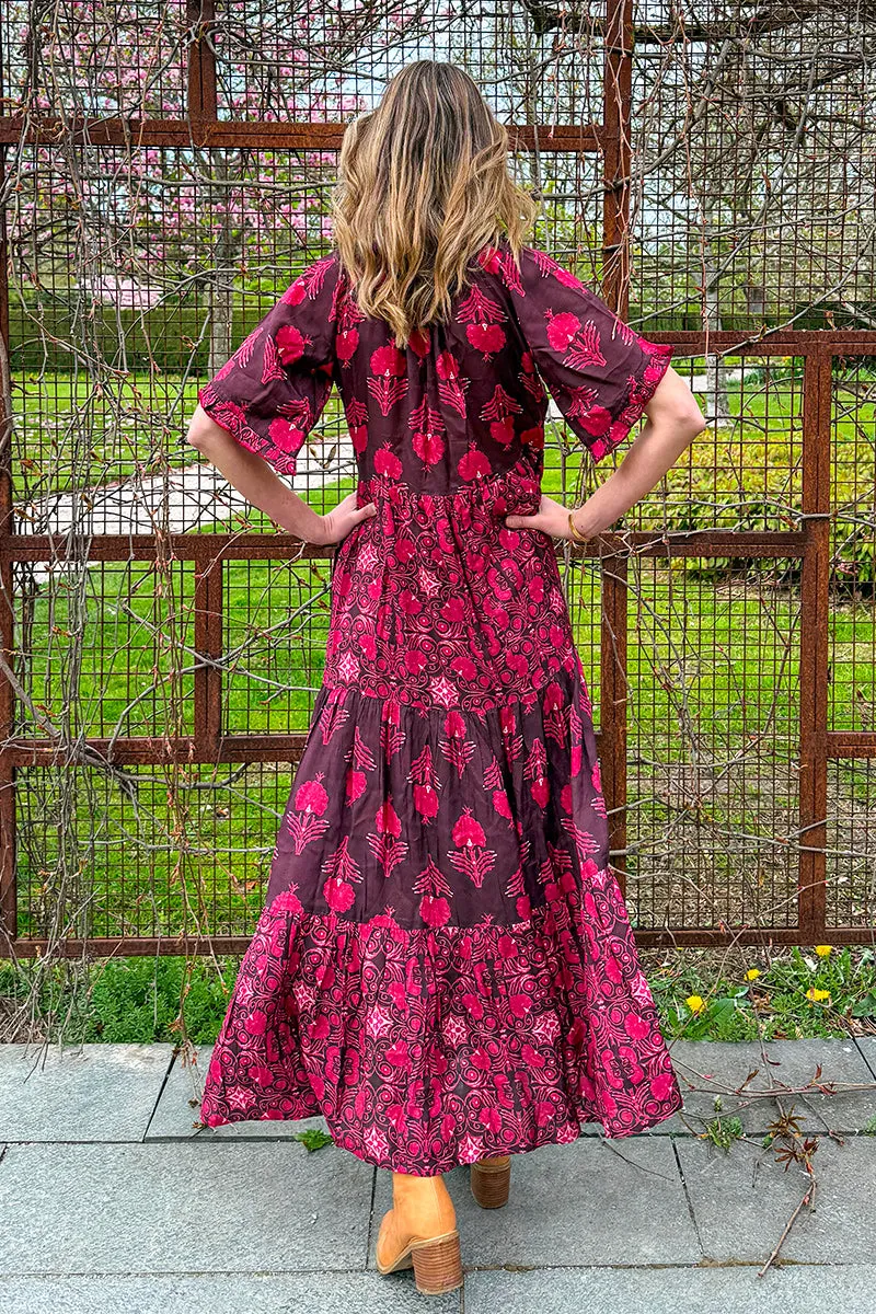 Amisha Maxi Short Sleeve Rosy