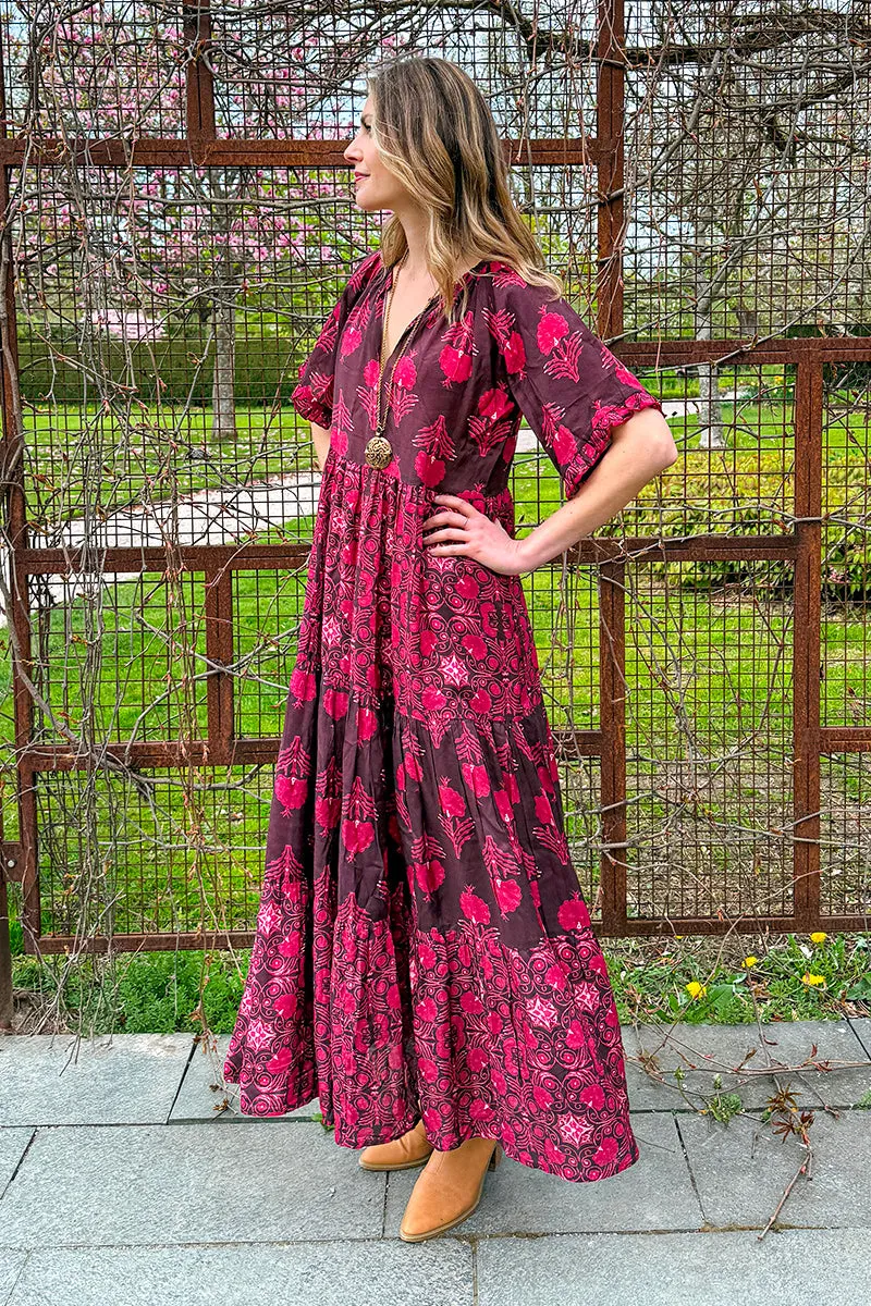 Amisha Maxi Short Sleeve Rosy