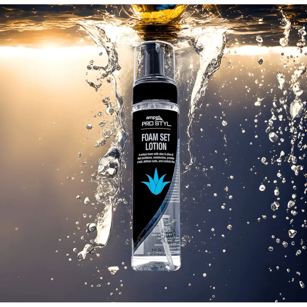 Ampro Pro Styl Foam Set Lotion – Flexible Hold & Shine (8oz)