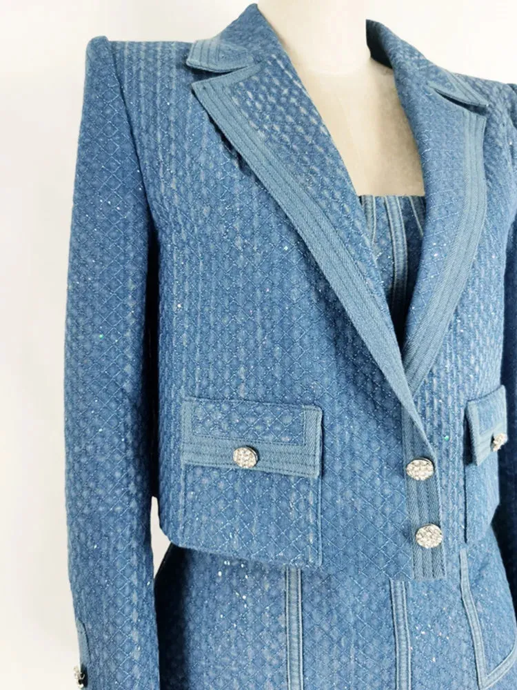 ANGELA DENIM JACKET IN BLUE