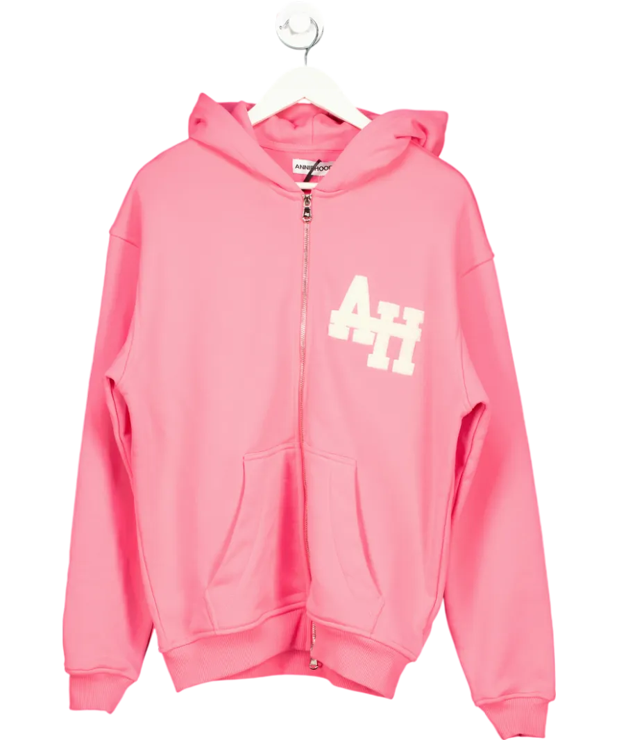 annie hood Pink Ah College Zip Up UK S