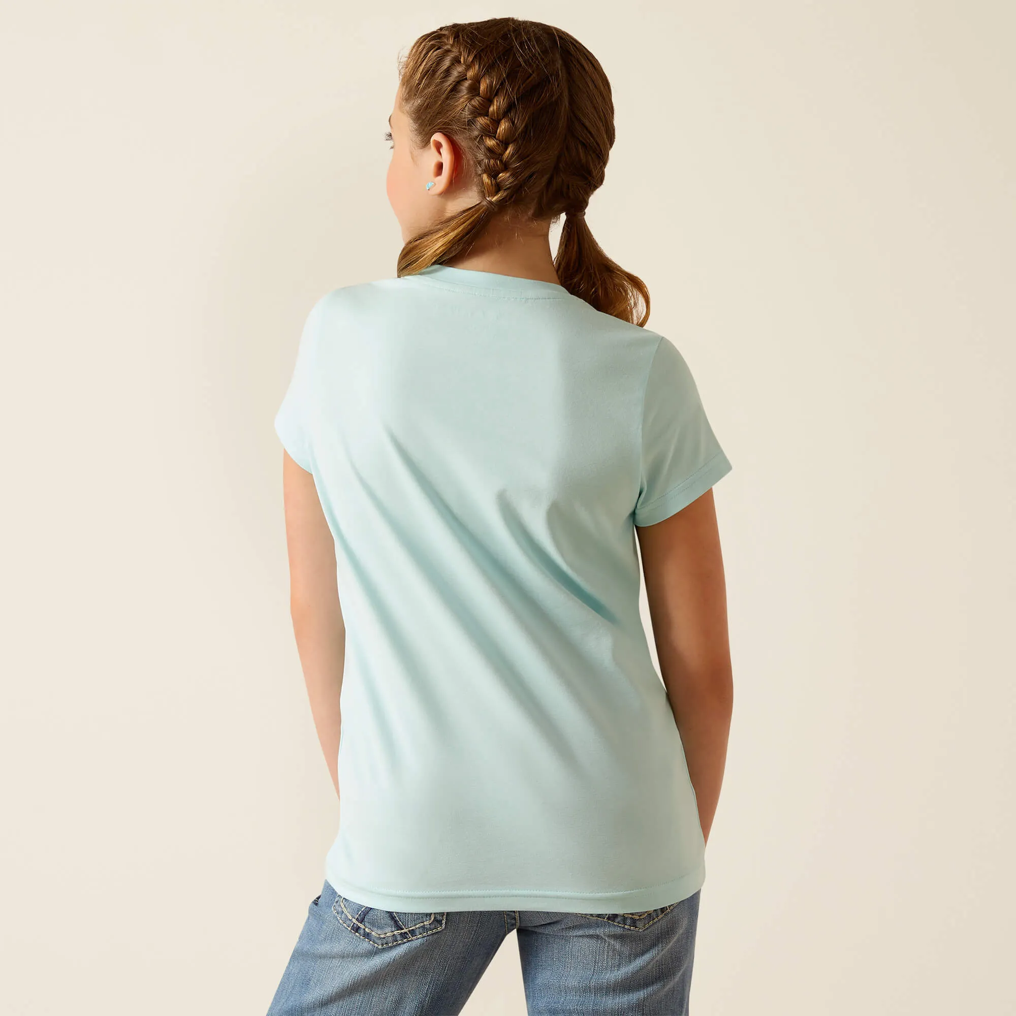 Ariat Turquoise Floral Mosaic Horse Tee for Girls