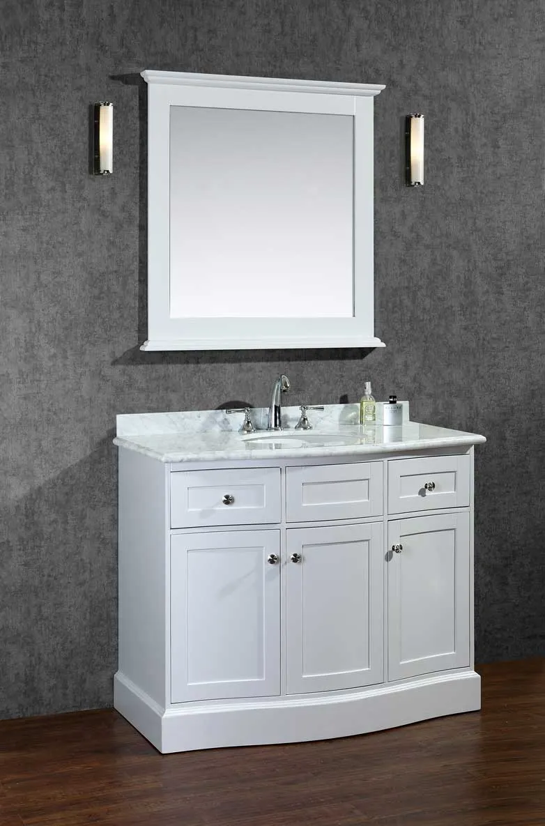 Ariel by Seacliff Montauk 42" Single-Sink Bathroom Vanity Set With Mirror SCMON42SWH