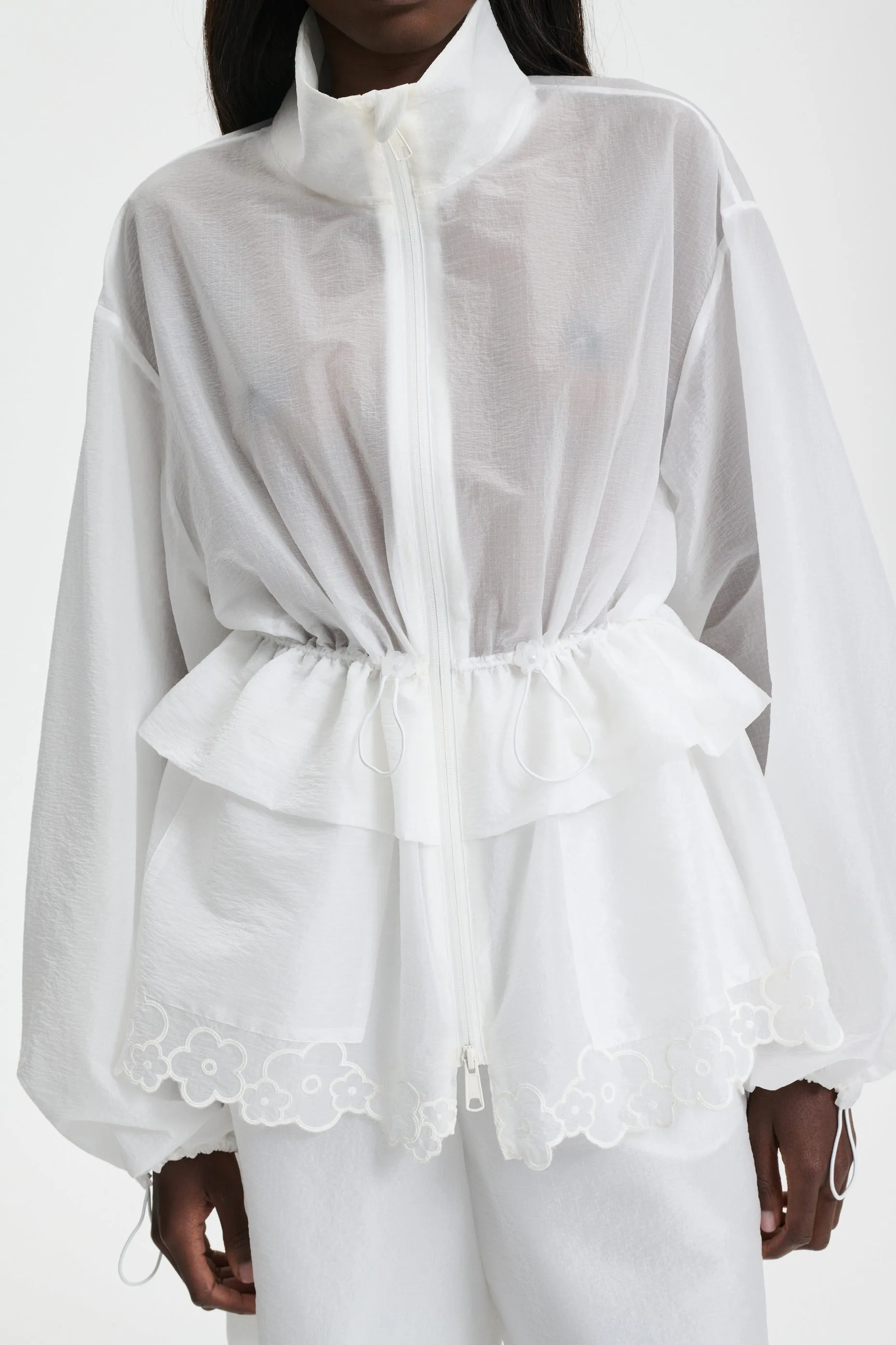 ARLO | JACKET EMBROIDERED RIPSTOP WHITE