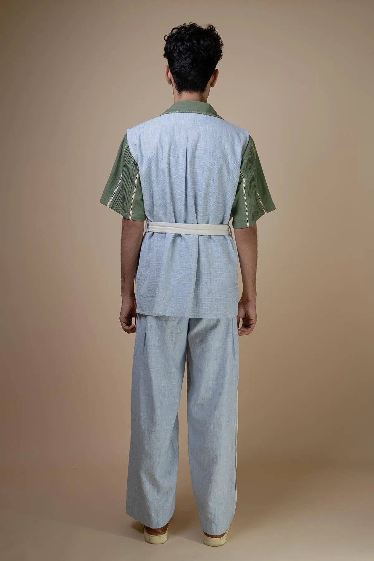 Asymmetrical Light Blue Jacket