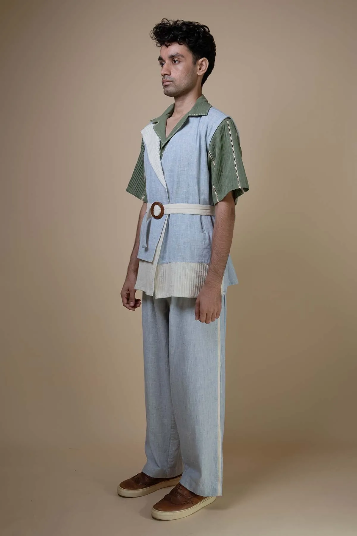 Asymmetrical Light Blue Jacket
