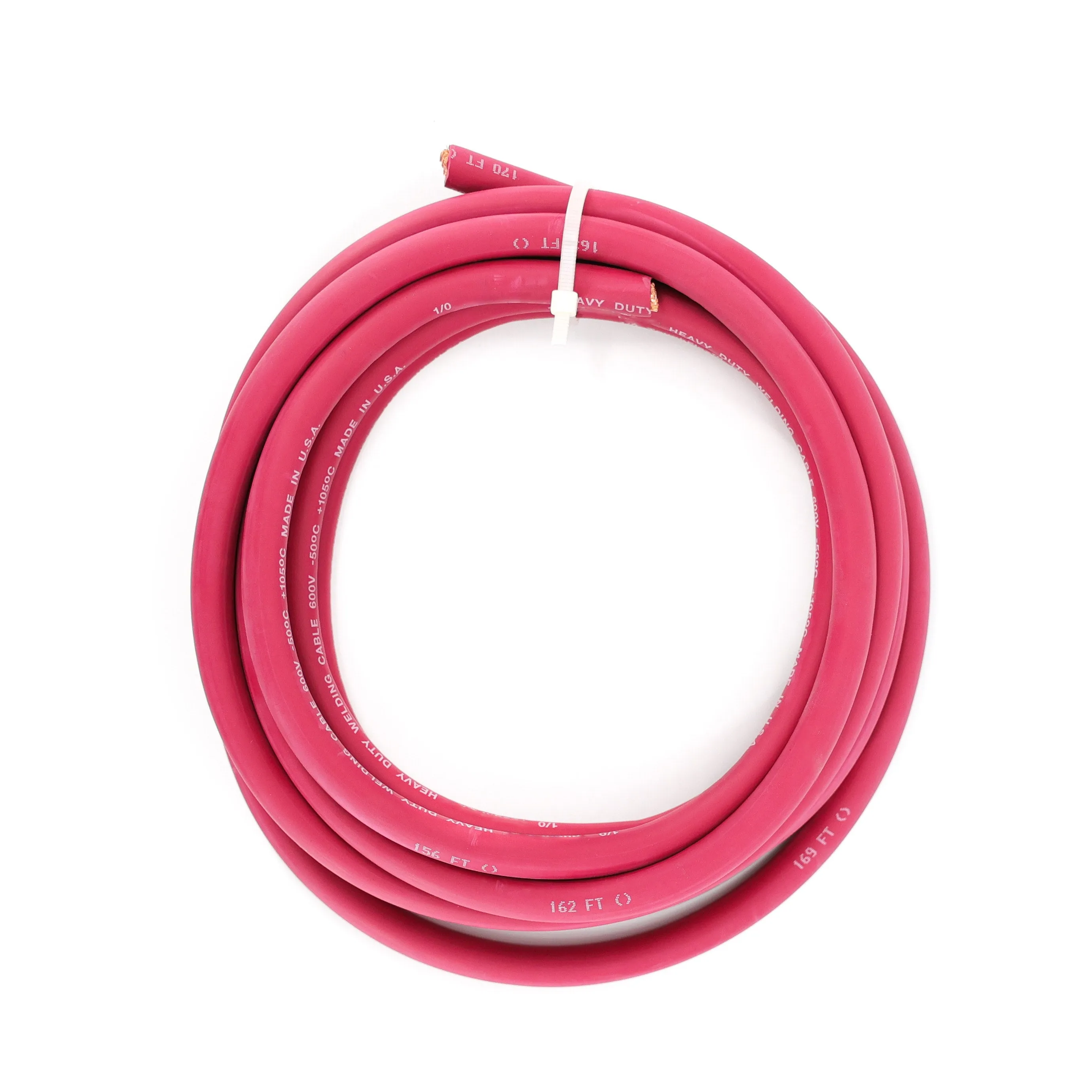 Azzy Reels 1/0 Gauge USA Made Premium Flexible Welding Cable 600 Volt 50 Feet Red