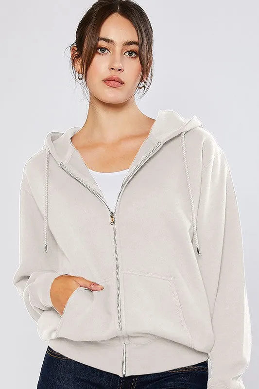 Basic Zip Hoodie - FINAL SALE