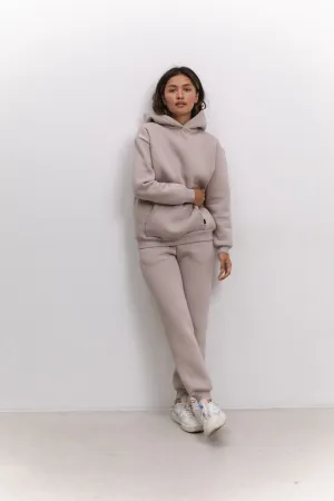 Beige warm sweatpants