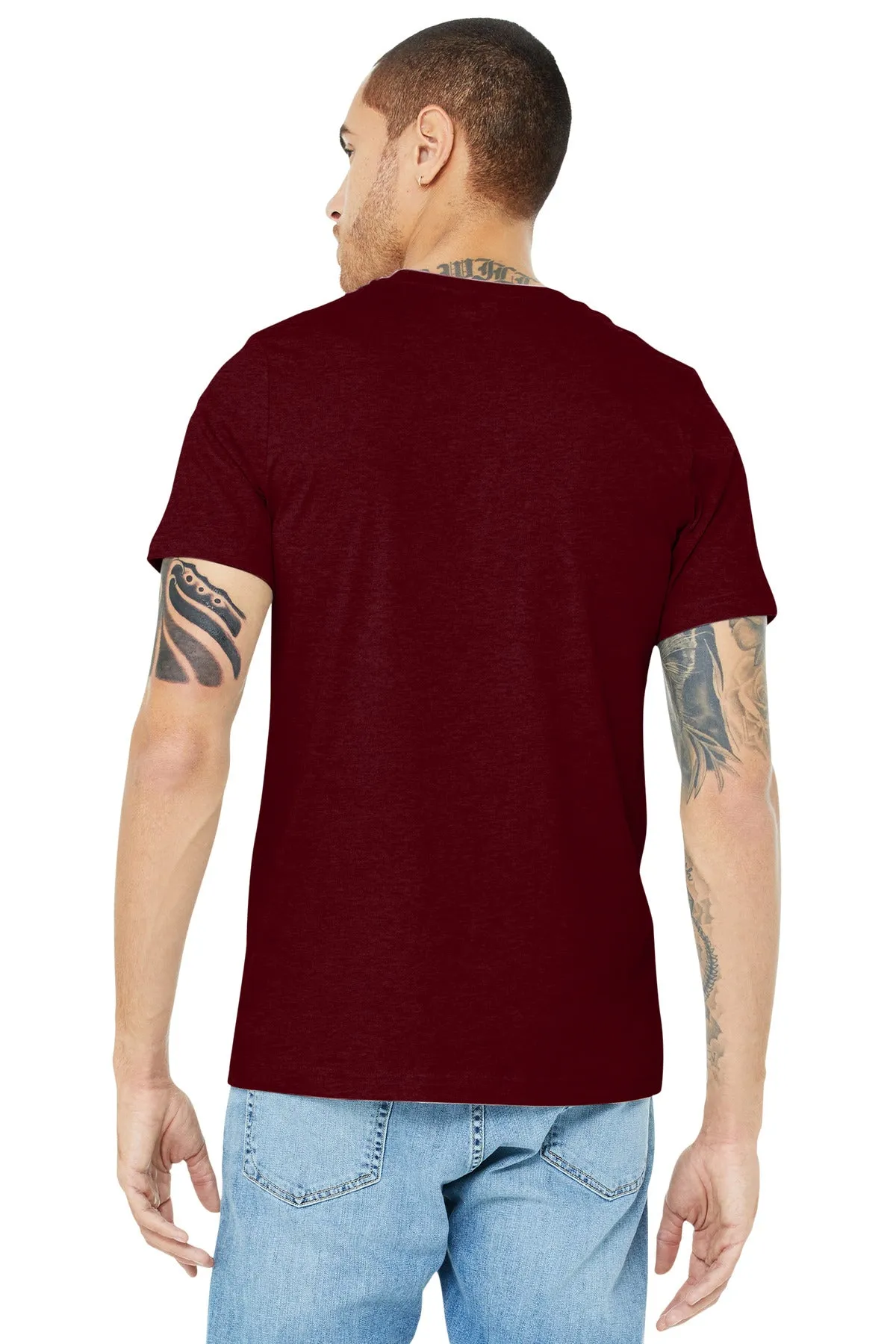 BELLA CANVAS  Unisex Heather CVC Short Sleeve Tee. BC3001CVC Heather Cardinal