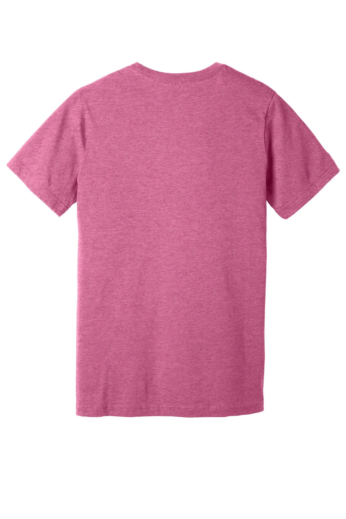 BELLA CANVAS  Unisex Heather CVC Short Sleeve Tee. BC3001CVC Heather Charity Pink
