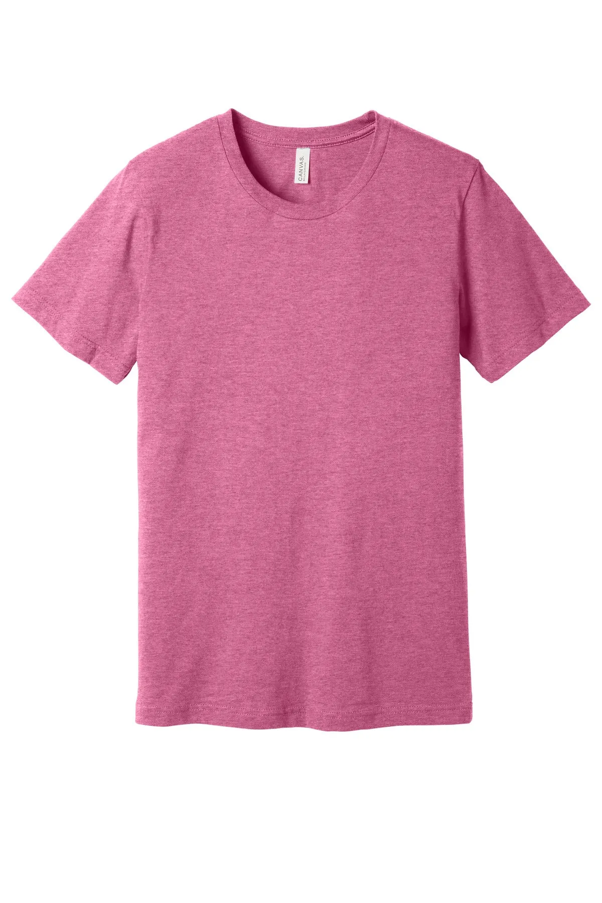 BELLA CANVAS  Unisex Heather CVC Short Sleeve Tee. BC3001CVC Heather Charity Pink
