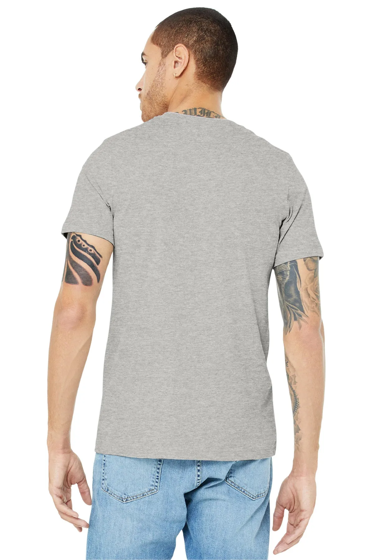 BELLA CANVAS  Unisex Heather CVC Short Sleeve Tee. BC3001CVC Heather Cool Grey