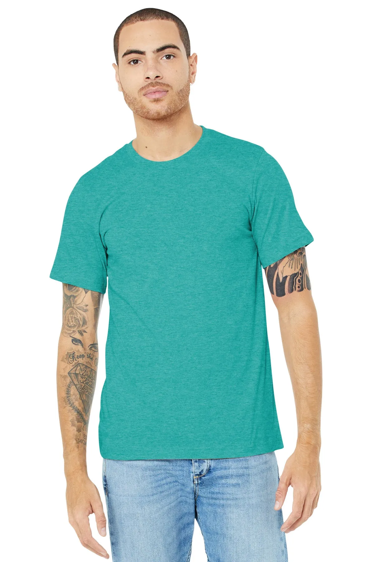 BELLA CANVAS  Unisex Heather CVC Short Sleeve Tee. BC3001CVC Heather Sea Green
