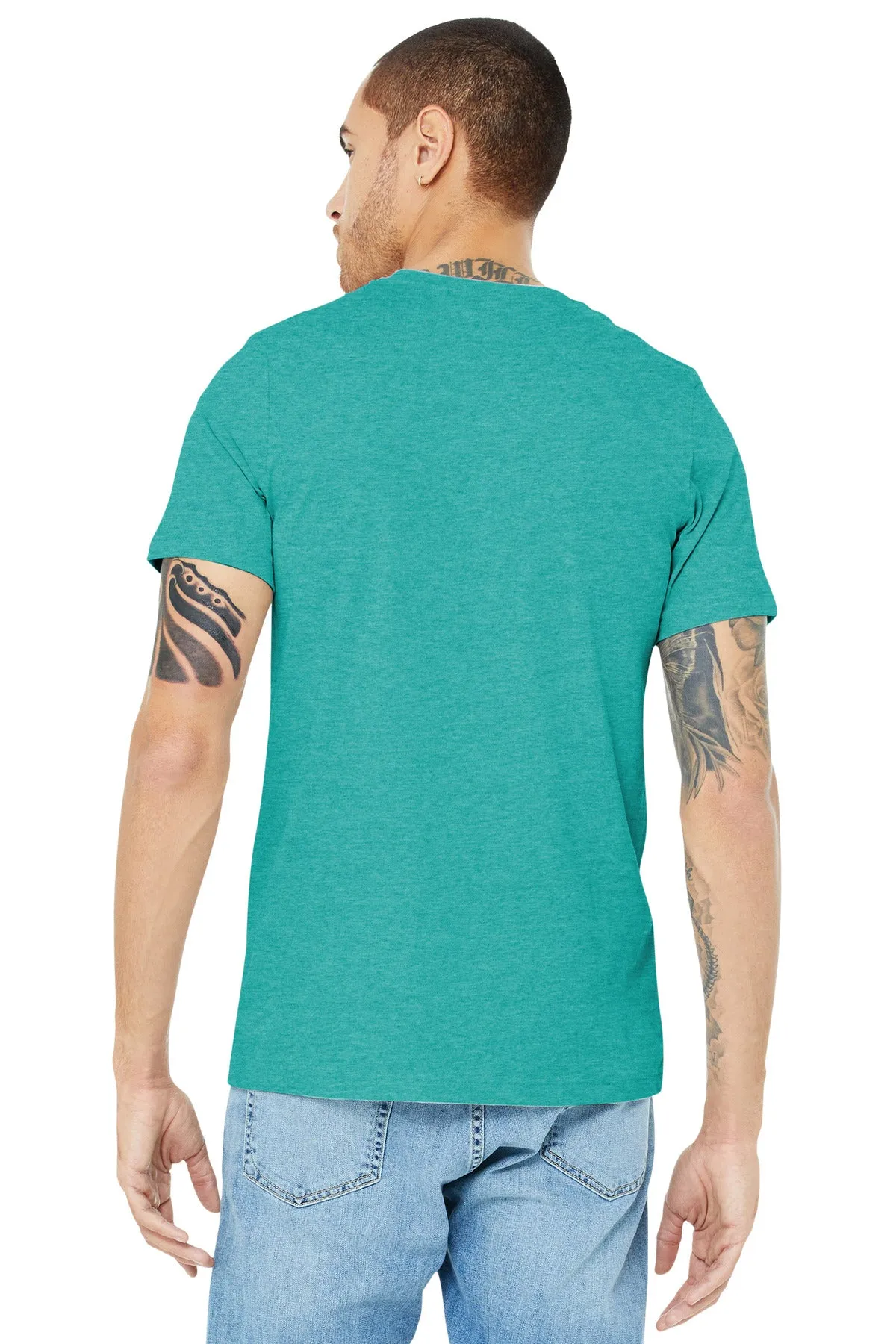 BELLA CANVAS  Unisex Heather CVC Short Sleeve Tee. BC3001CVC Heather Sea Green