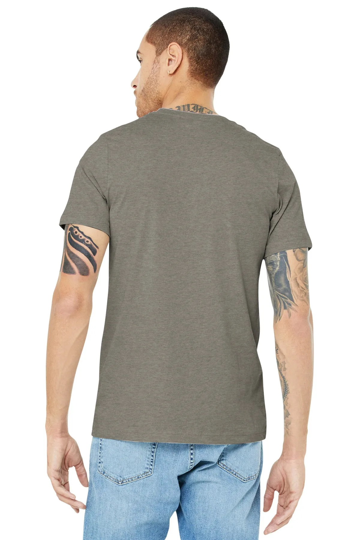 BELLA CANVAS  Unisex Heather CVC Short Sleeve Tee. BC3001CVC Heather Stone
