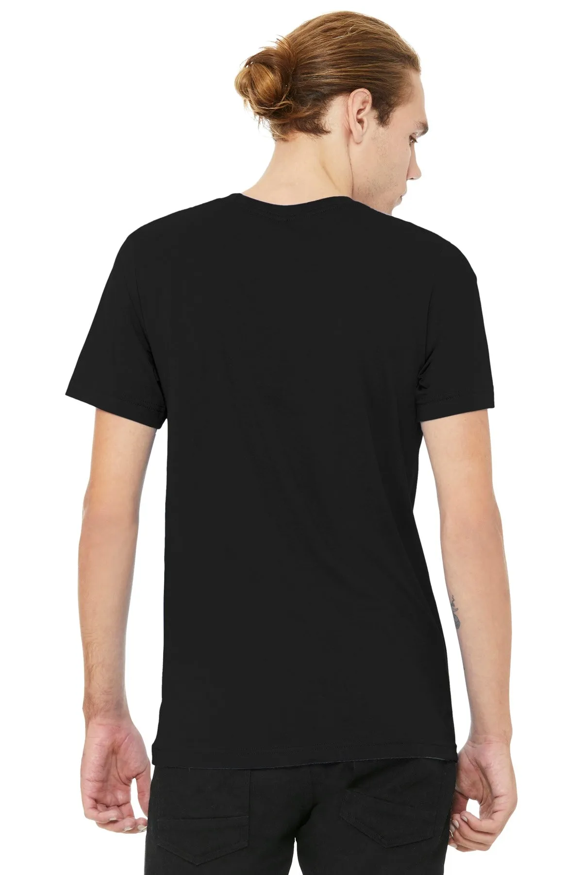 BELLA CANVAS  Unisex Heather CVC Short Sleeve Tee. BC3001CVC Solid Black Blend