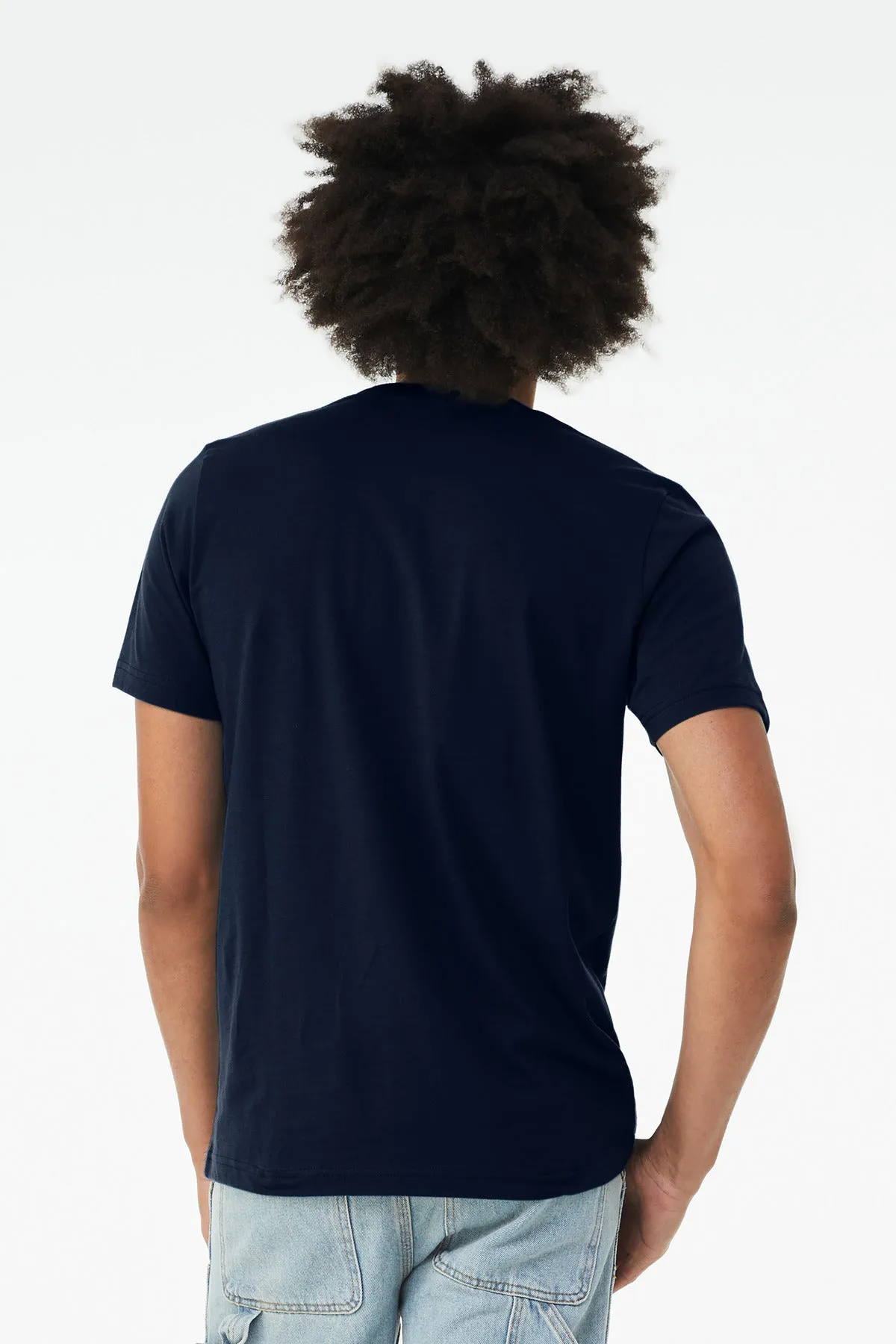 BELLA CANVAS  Unisex Heather CVC Short Sleeve Tee. BC3001CVC Solid Navy Blend