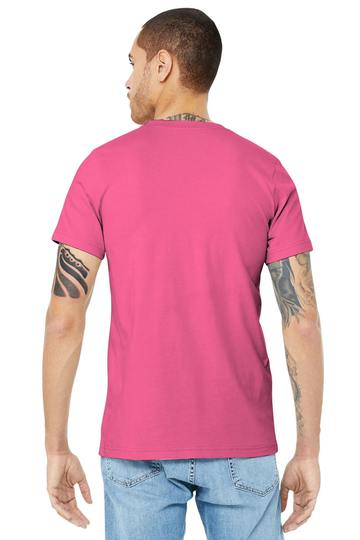 BELLA CANVAS  Unisex Jersey Short Sleeve Tee. BC3001 Charity Pink