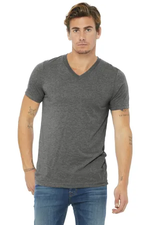 BELLA CANVAS  Unisex Triblend Short Sleeve V-Neck Te. BC3415 Grey Triblend