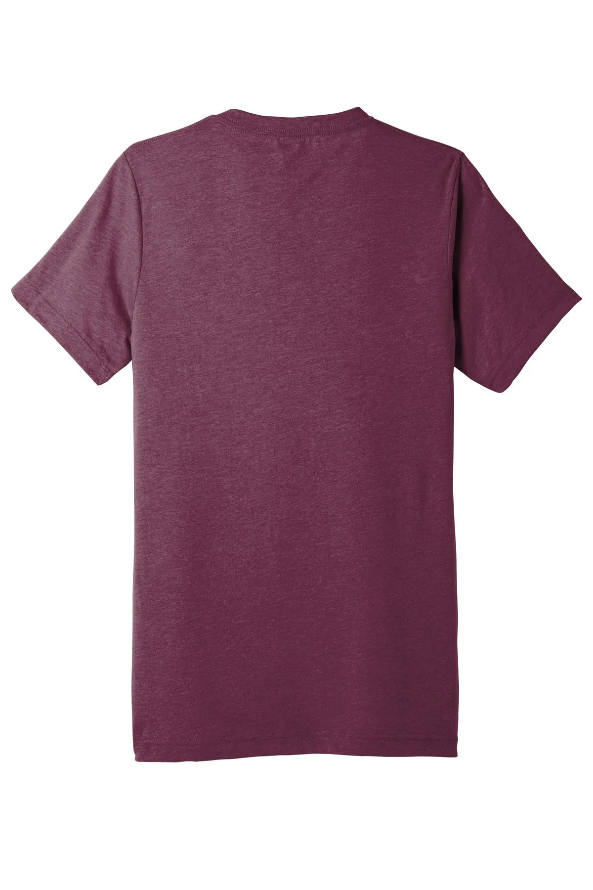 BELLA CANVAS  Unisex Triblend Short Sleeve V-Neck Te. BC3415 Maroon Triblend