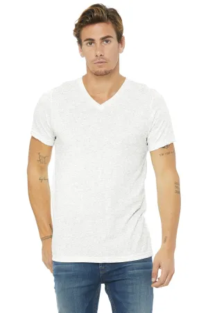 BELLA CANVAS  Unisex Triblend Short Sleeve V-Neck Te. BC3415 White Fleck Triblend