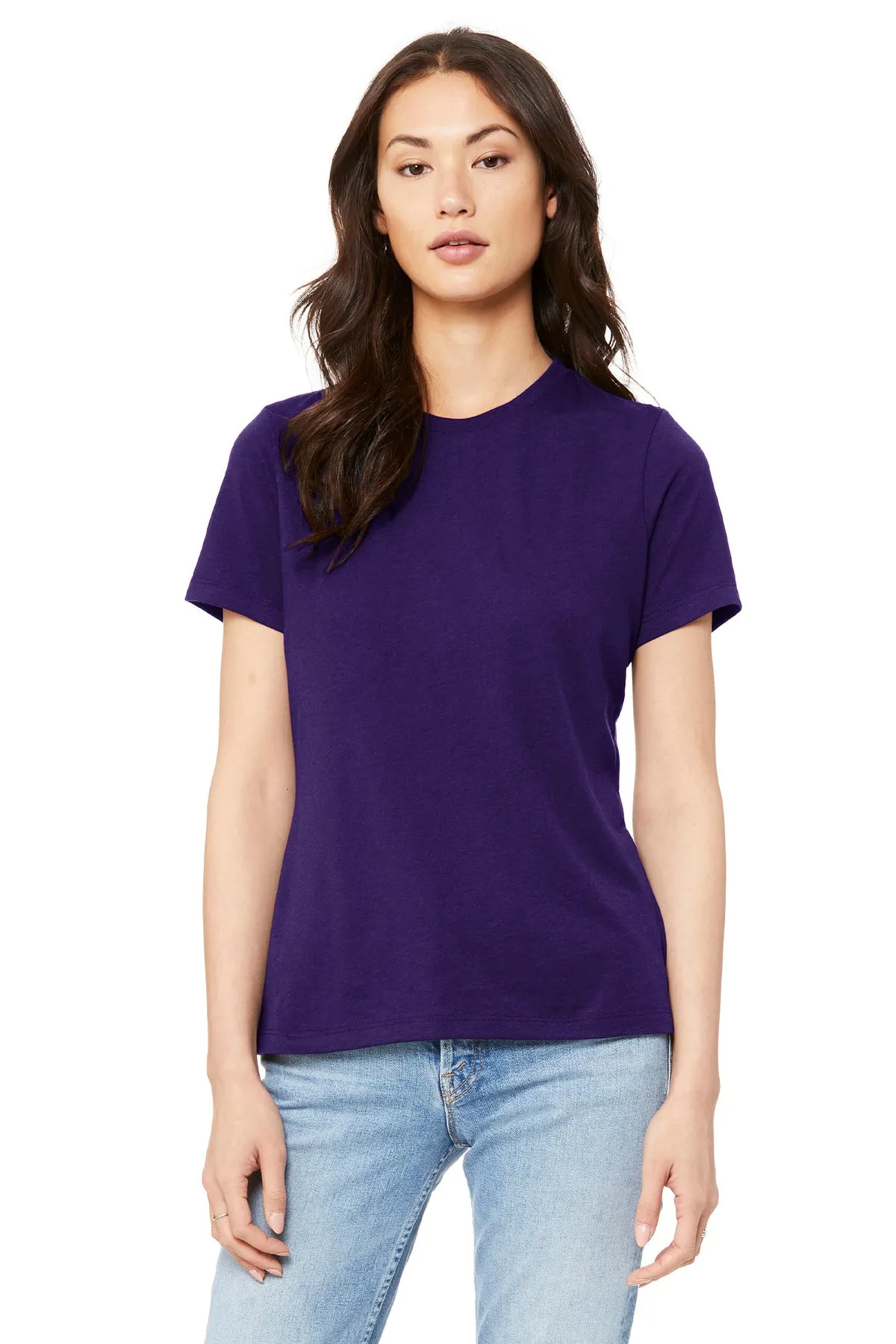BELLA CANVAS  Women's Relaxed Jersey Short Sleeve Tee. BC6400 Team Purple
