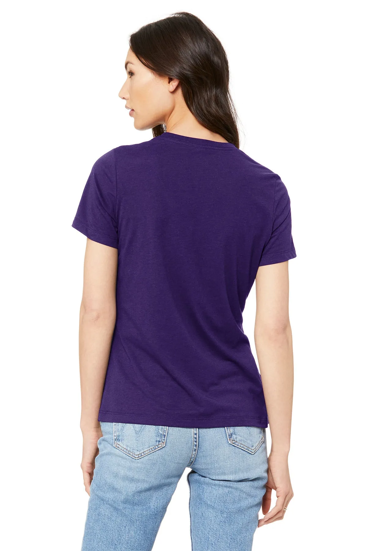 BELLA CANVAS  Women's Relaxed Jersey Short Sleeve Tee. BC6400 Team Purple