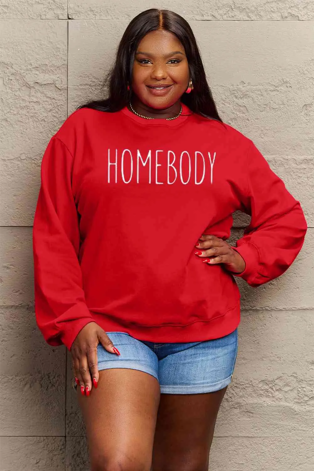 BerryBetty - Simply Love Full Size HOMEBODY Graphic Sweatshirt