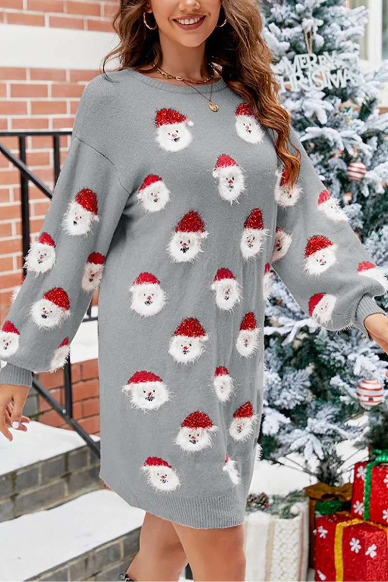 BI0122 Christmas Sweater Mini Dress