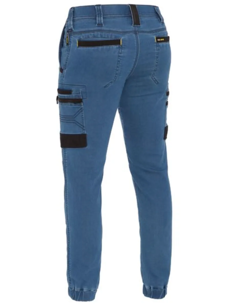 Bisley Flex & Move Stretch Denim Cargo Cuffed Pant