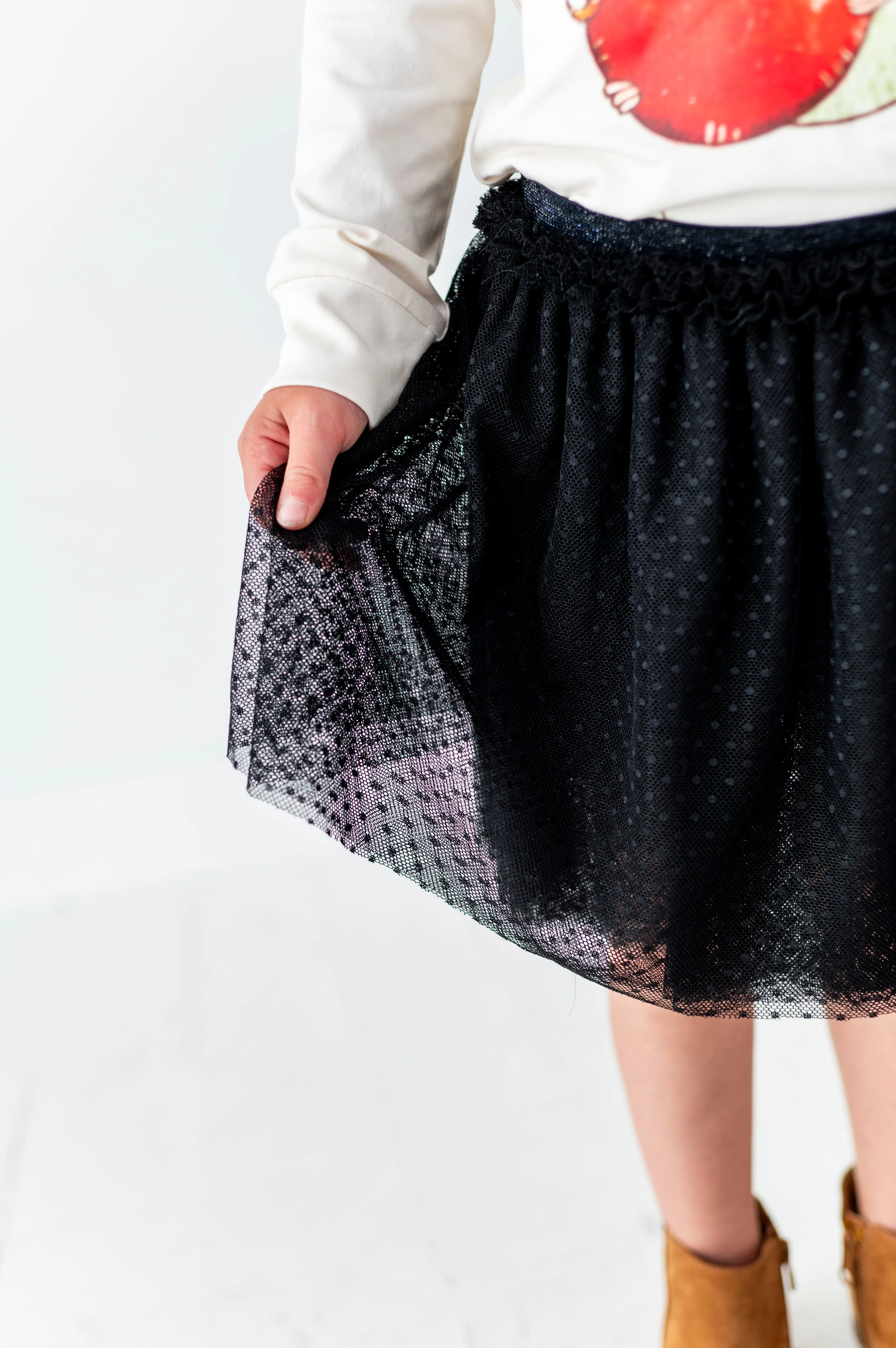 Black | Dottie Tulle Skort