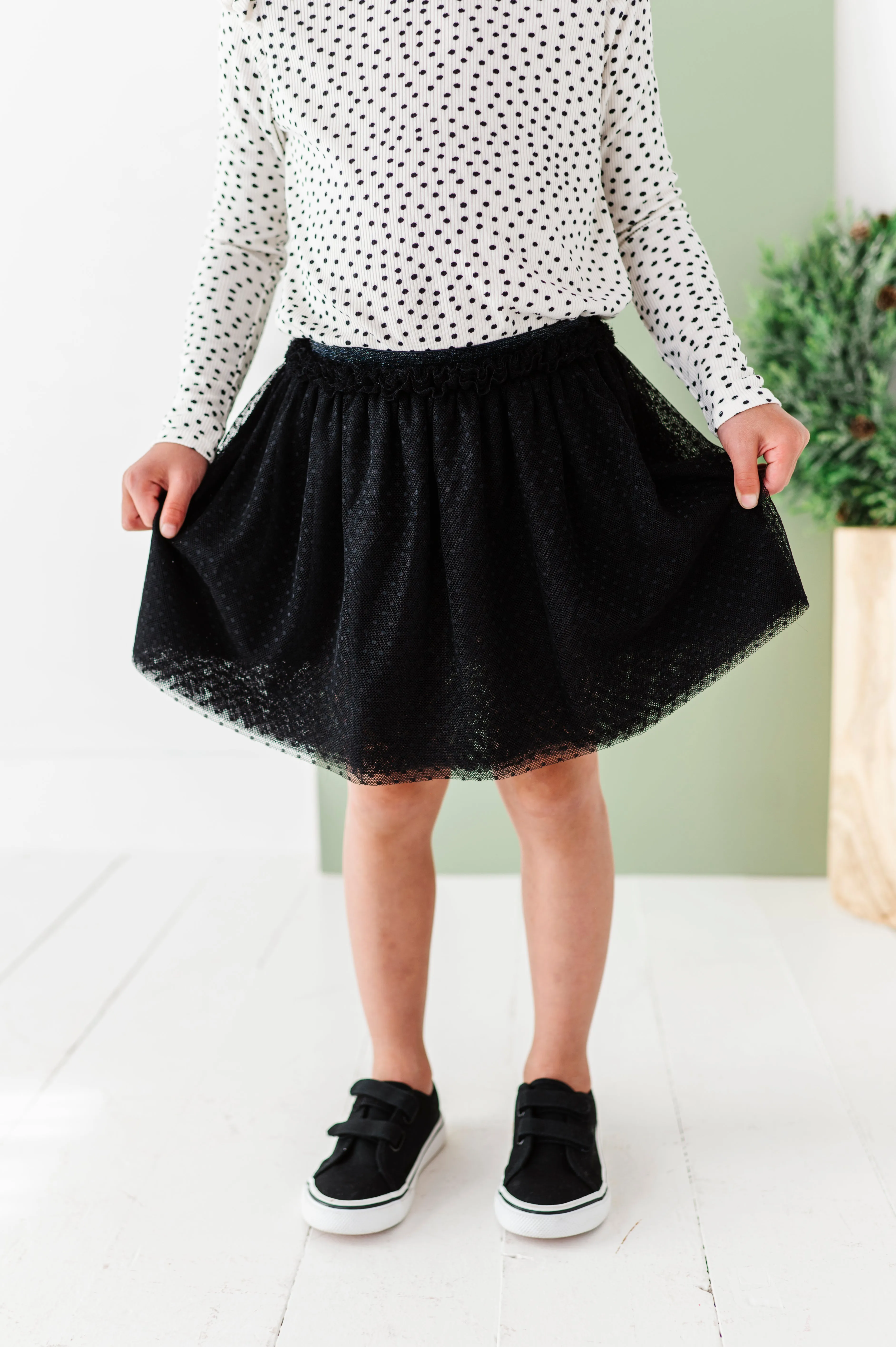 Black | Dottie Tulle Skort