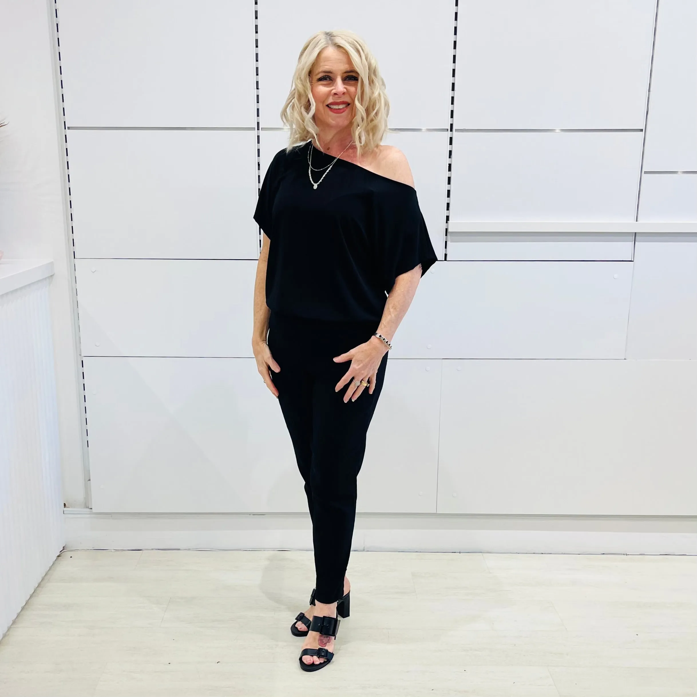 Black Jaguar Print Pants
