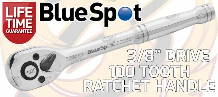 BLUESPOT 1/4" & 3/8" & 1/2" DRIVE 100 TOOTH RATCHET HANDLE