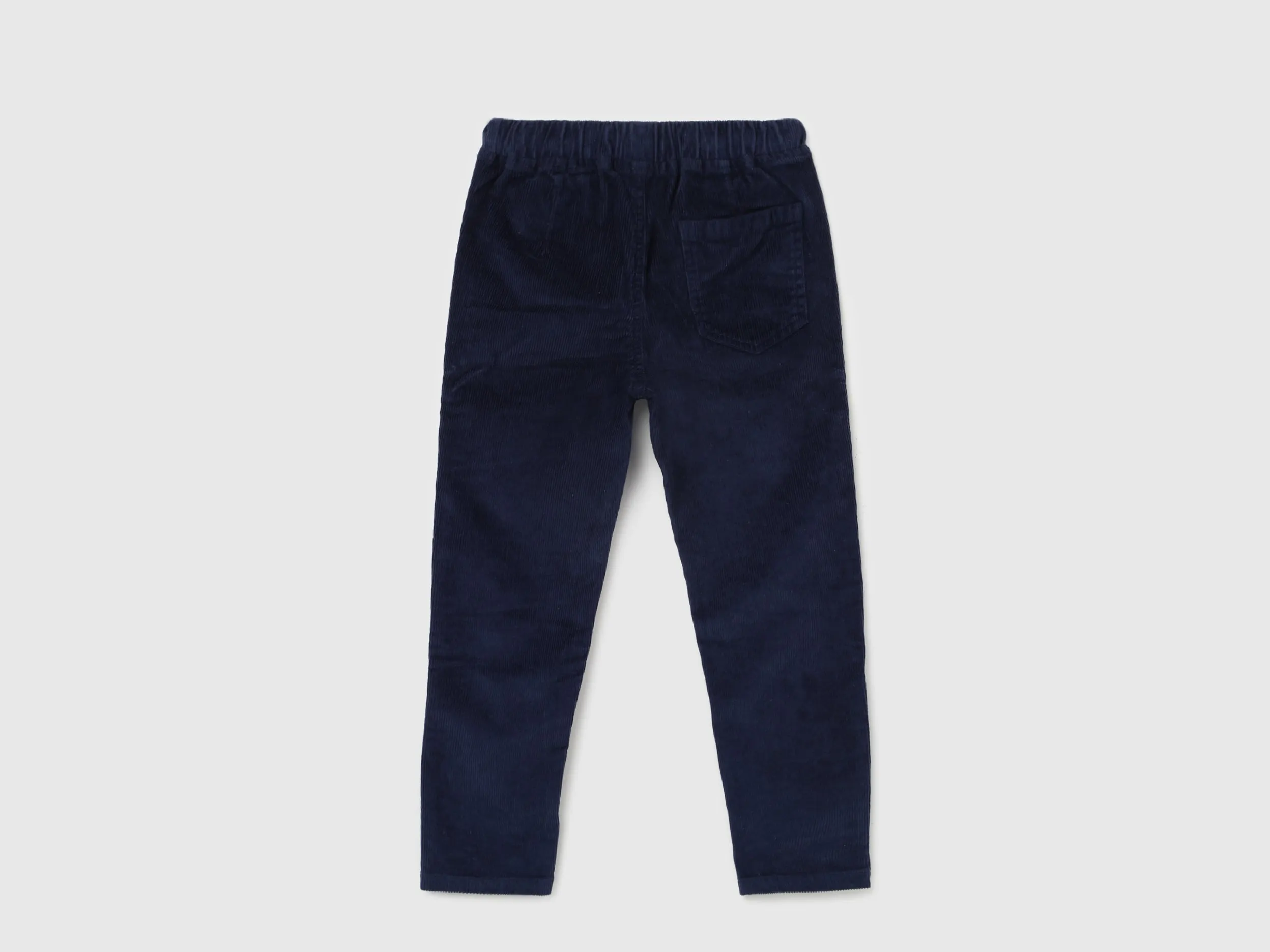 Boy's Ribbed Regular Fit Trousers with Drawstring Closure