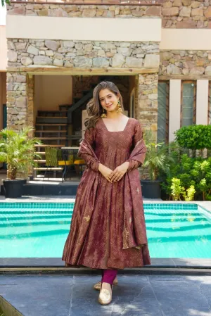 Bronze Glow Cosmos Kurta Set