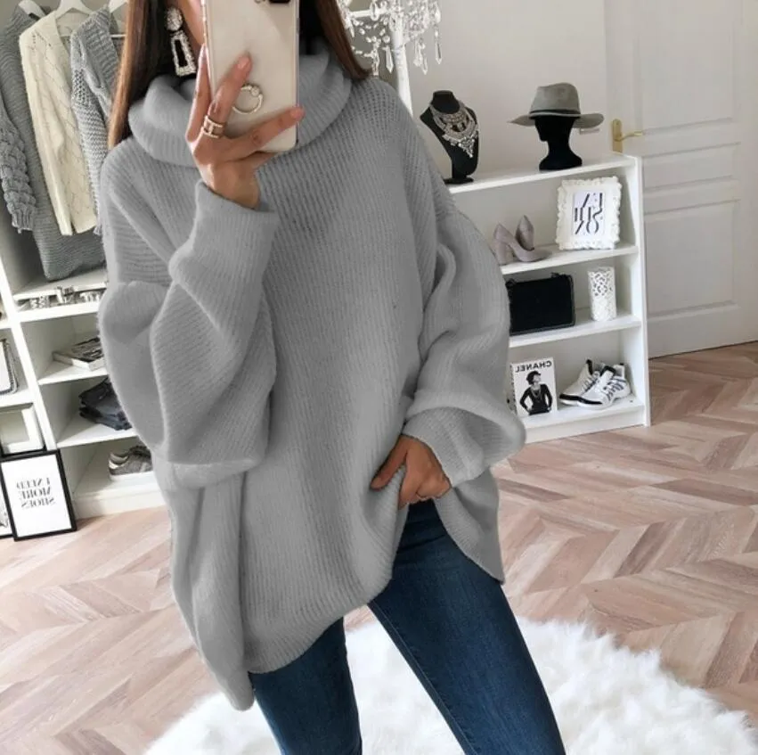 Button Sleeve Loose Sweaters